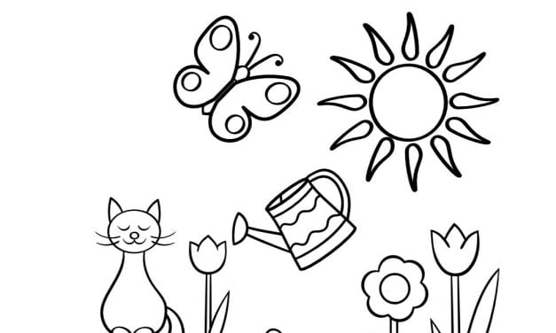 Wiosenna łąka kolorowanki